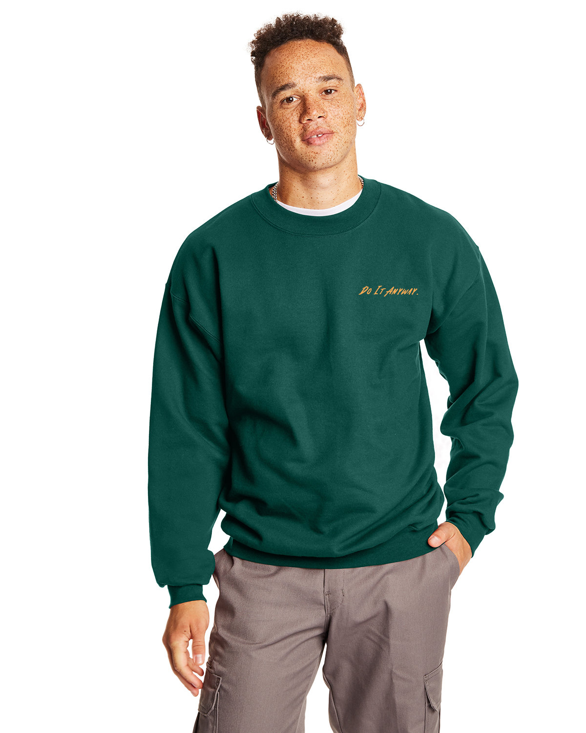 Do It Anyway Graphic Sweatshirt Green (Minimalistic Lover)