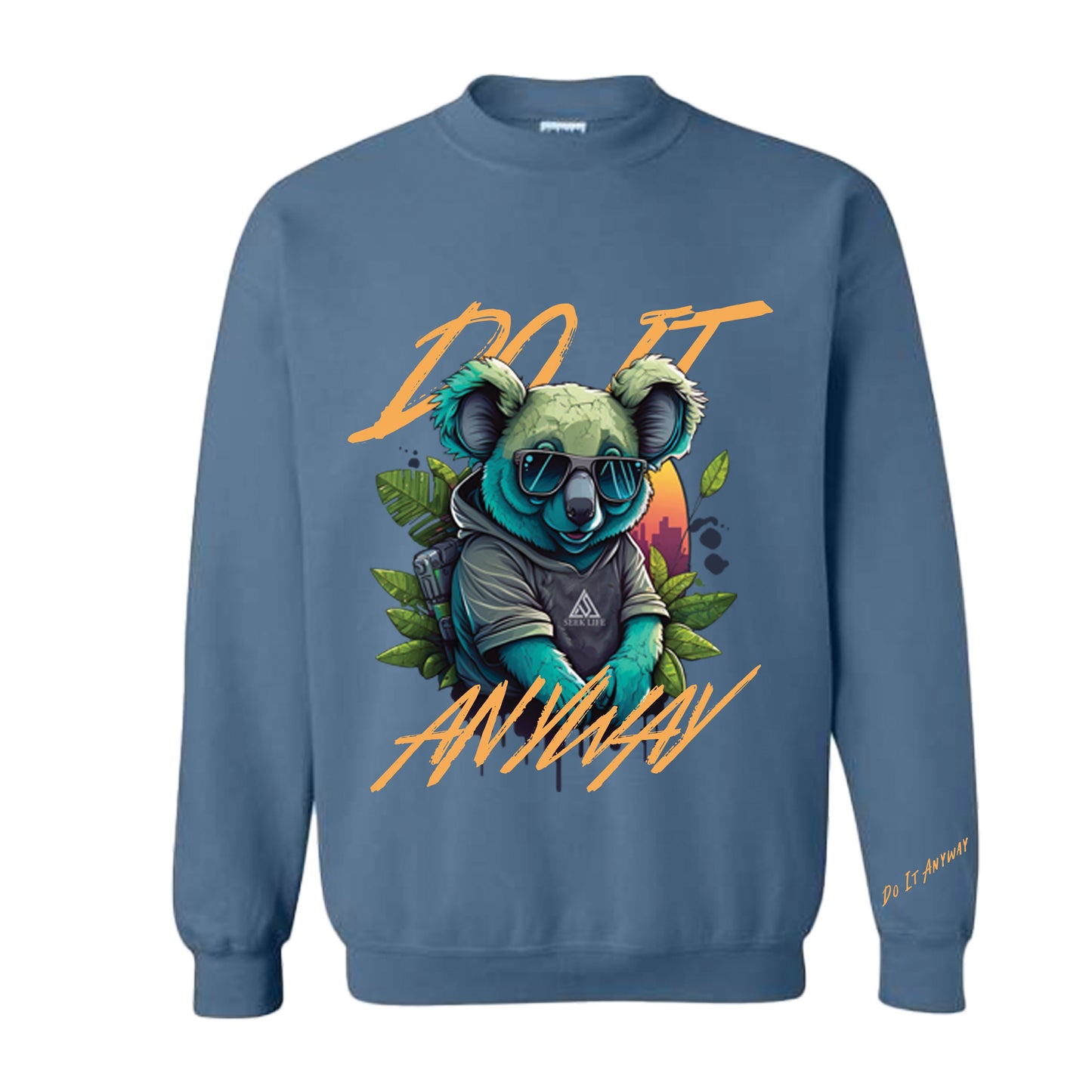 Do It Anyway Graphic Sweatshirt Icy Blue