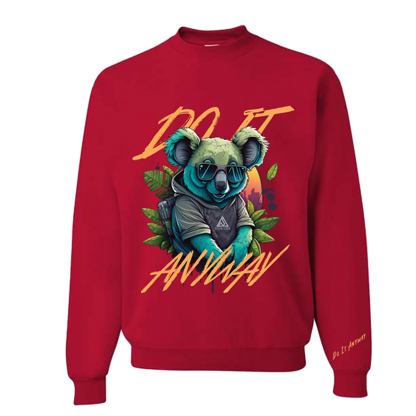 Do It Anyway Graphic Sweatshirt Red