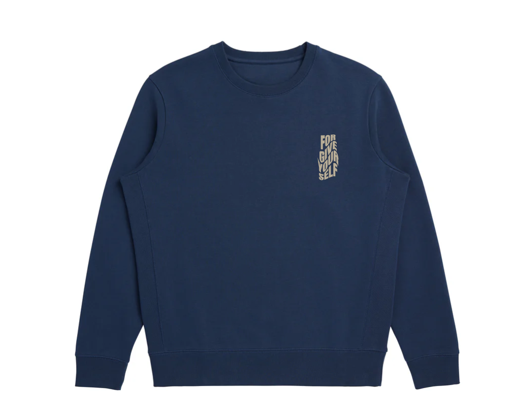 FORGIVE YOURSELF NAVY CREWNECK