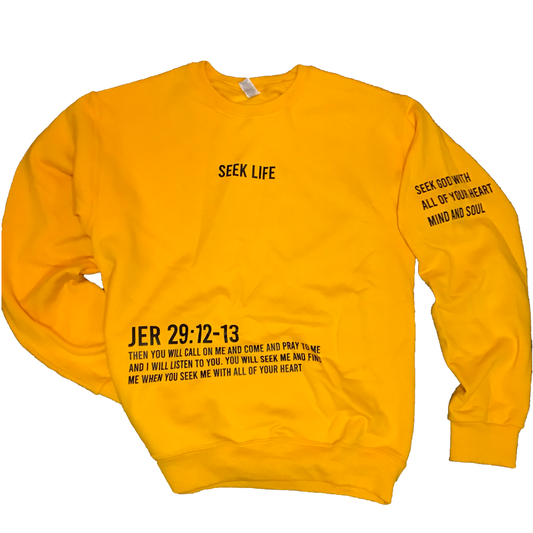 Yellow Seek Life Sweatshirt