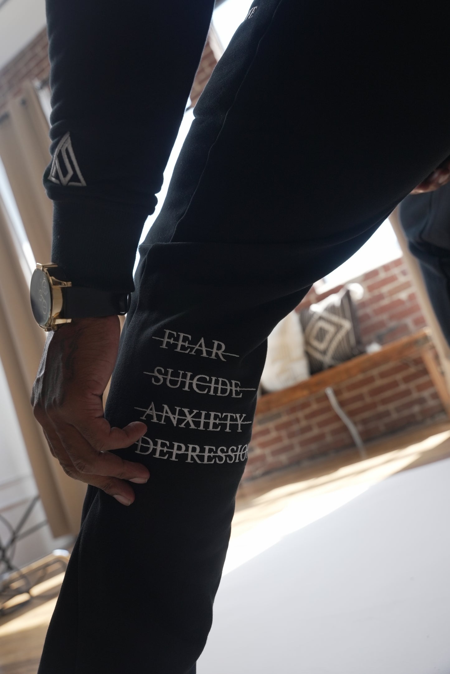 Black Seek Life Hoodie Embroidered