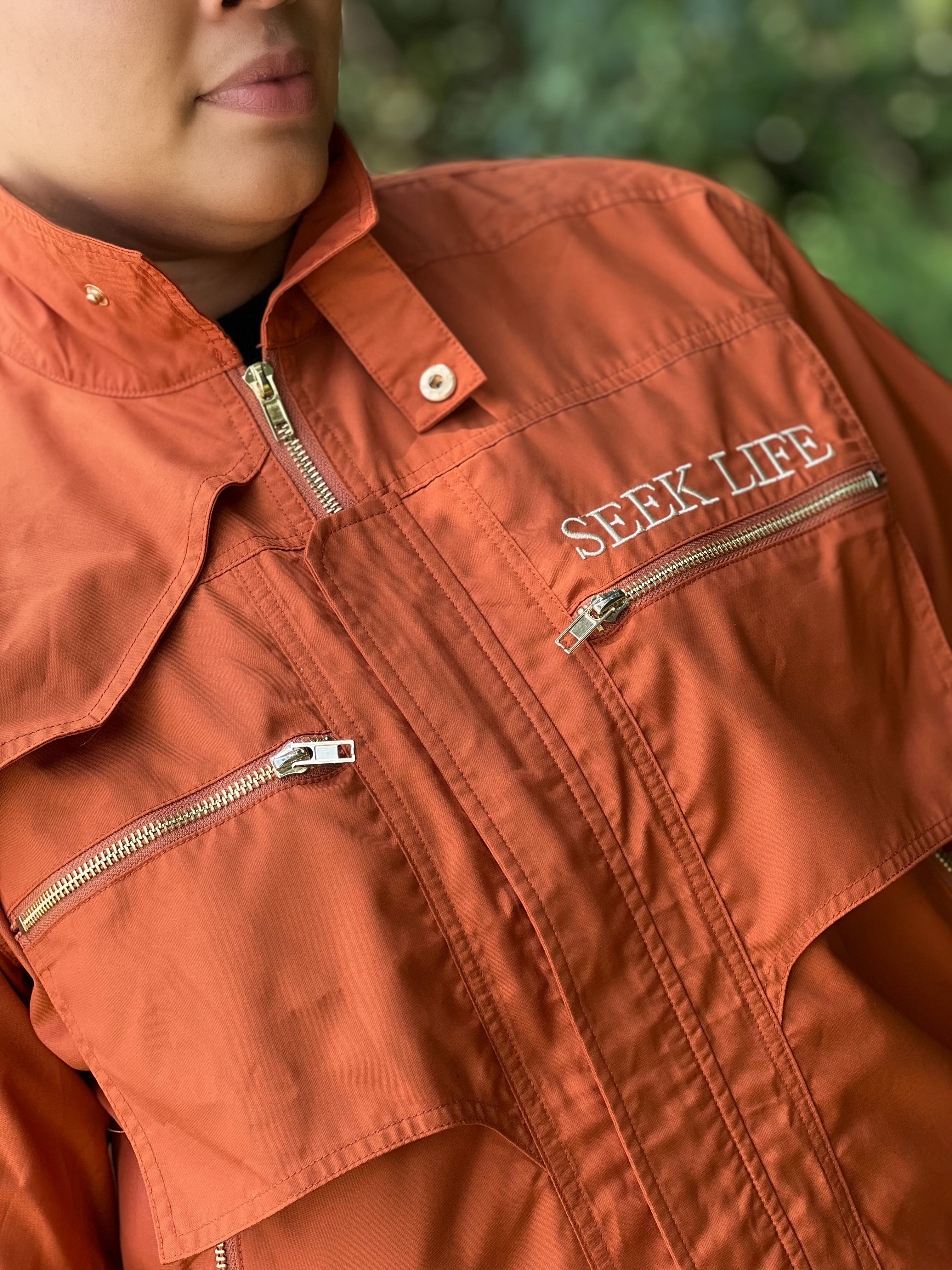 Seek Life Cargo Jacket Orange