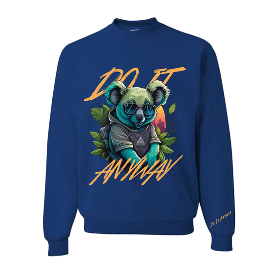 Do It Anyway Graphic Sweatshirt Blue