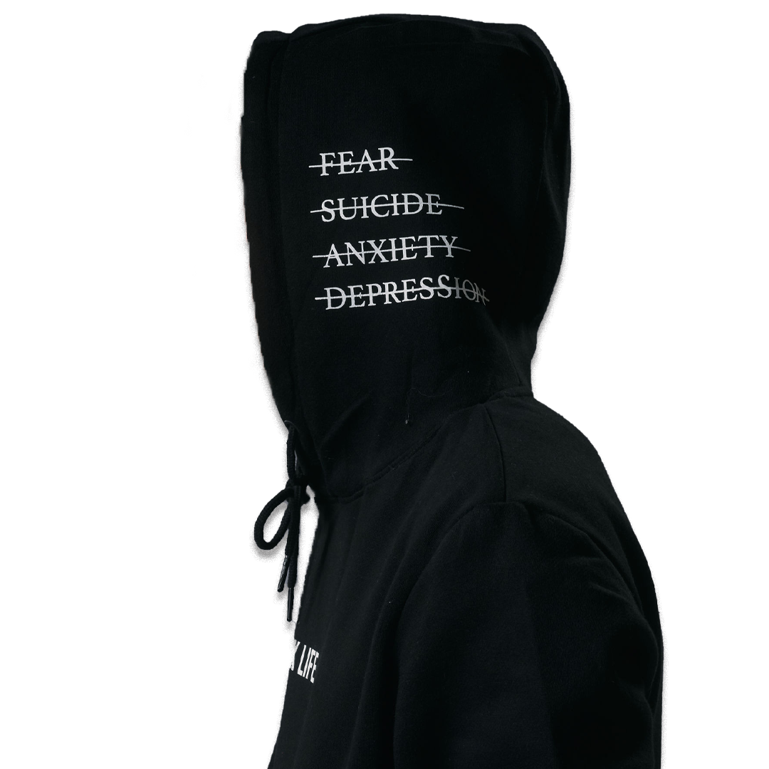 Black Seek Life Hoodie Embroidered