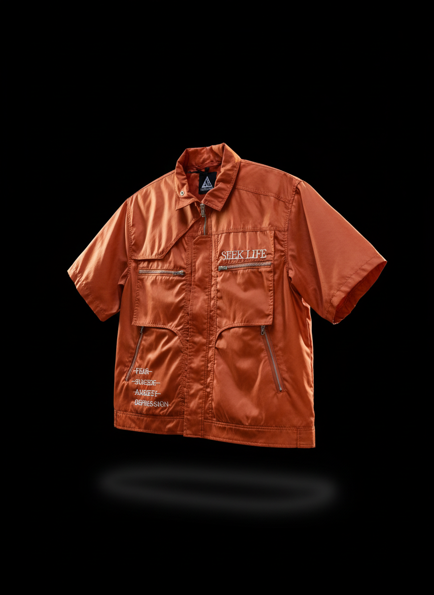 Seek Life Cargo Jacket Orange
