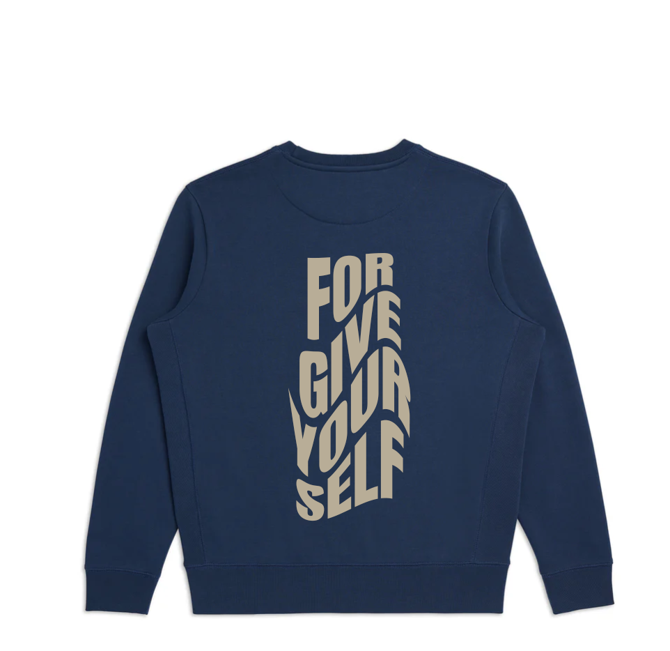 FORGIVE YOURSELF NAVY CREWNECK