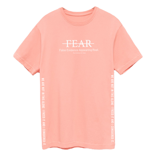 Fear Tshirt Peach 100% Organic Cotton