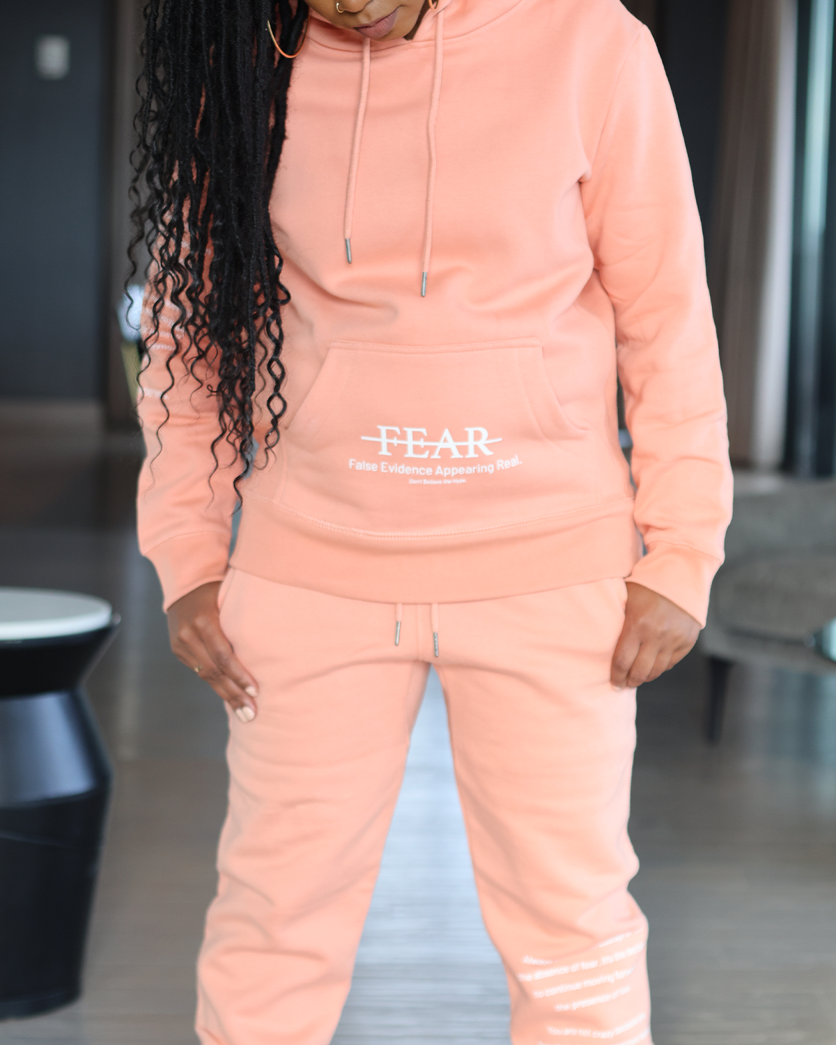 Fear Peach Hoodie 100% Organic Cotton Set