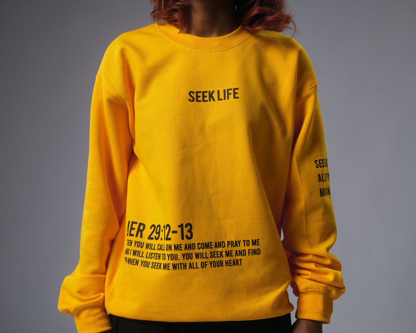 Seek Life Sweatshirt Yellow